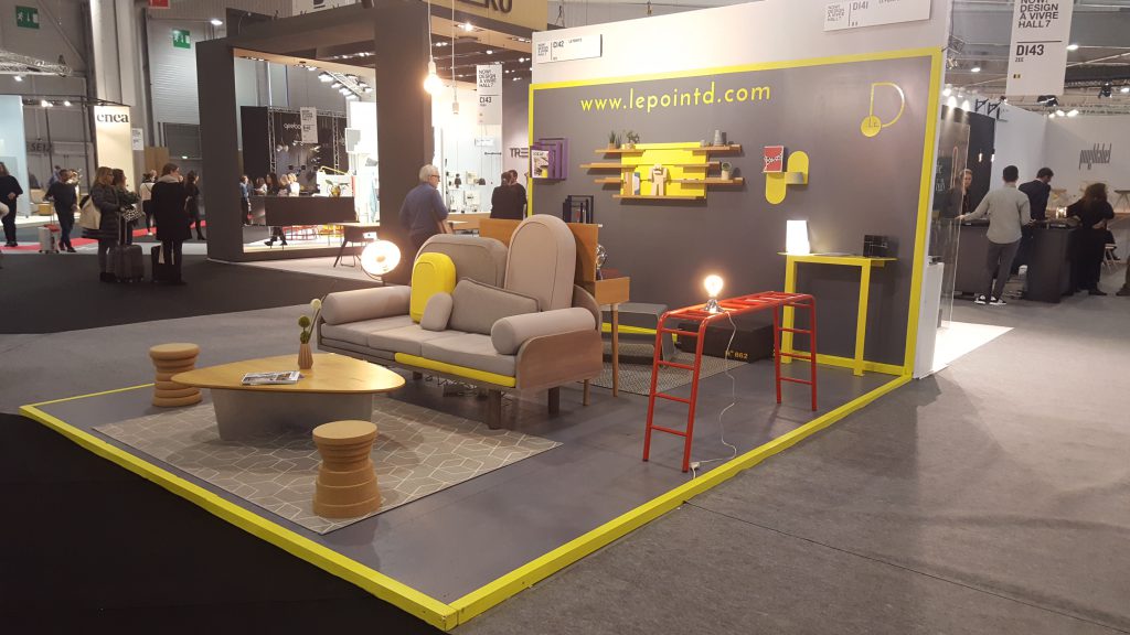 photo du stand Le Point D à Maison & Objet 2018 vue de 3/4