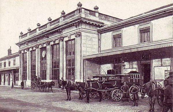 Gare du centre ville de Valence dans les année 1800