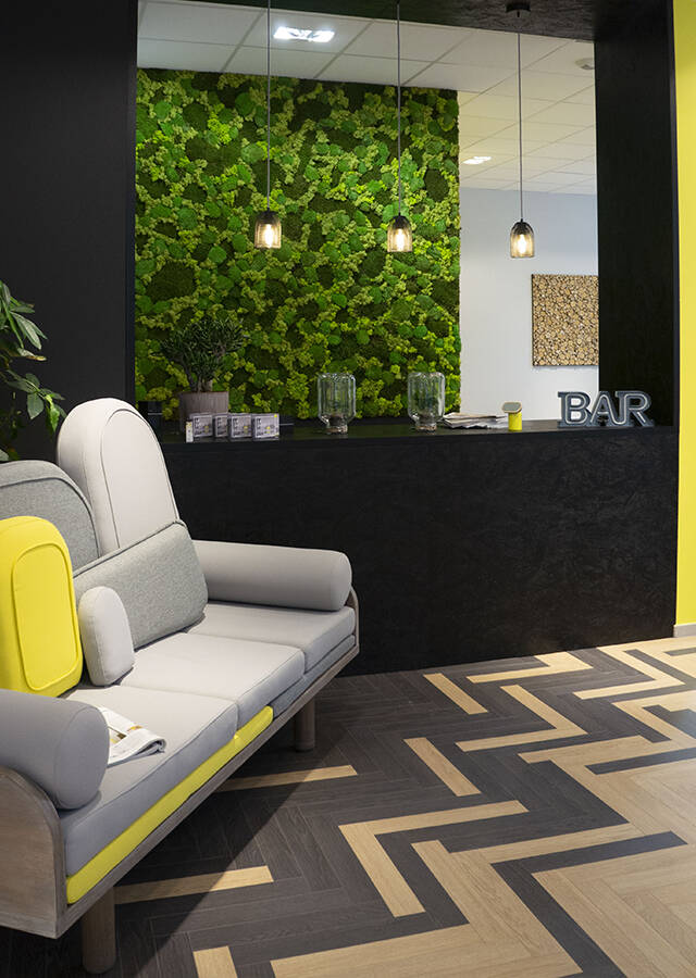 Aménagement déco bureaux - showroom Le point D.