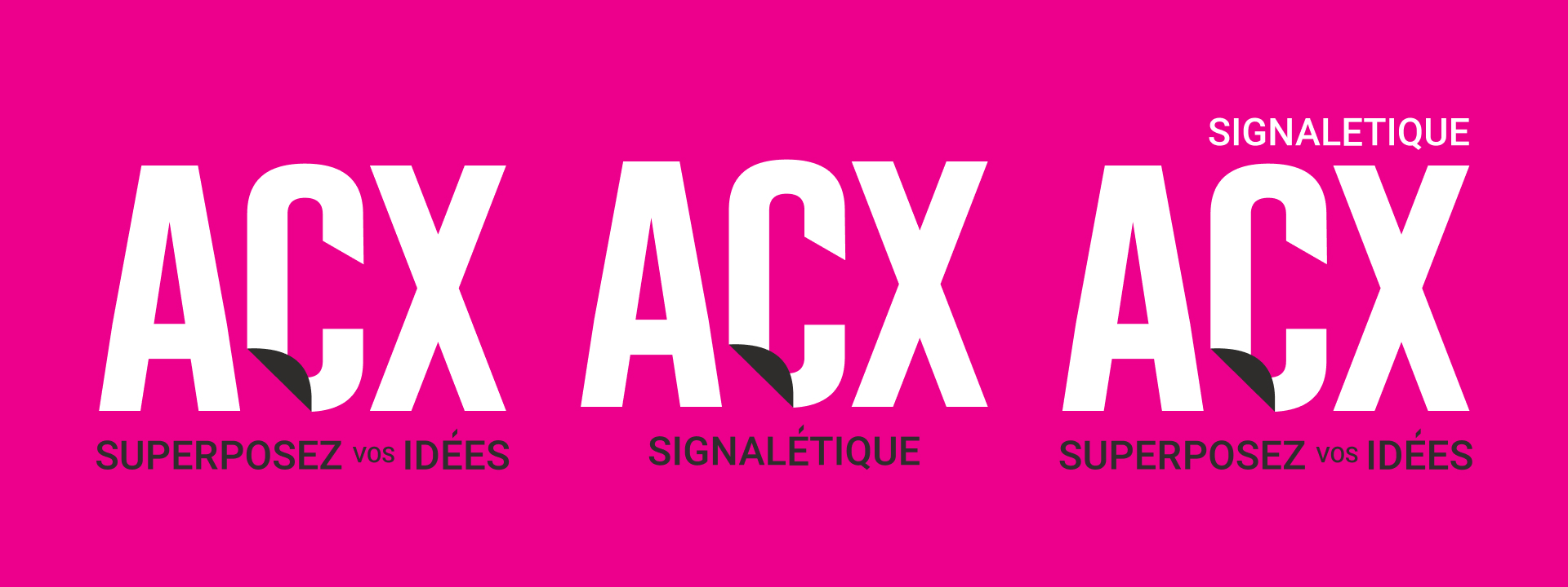 Déclinaisons du logo ACX by Le point D