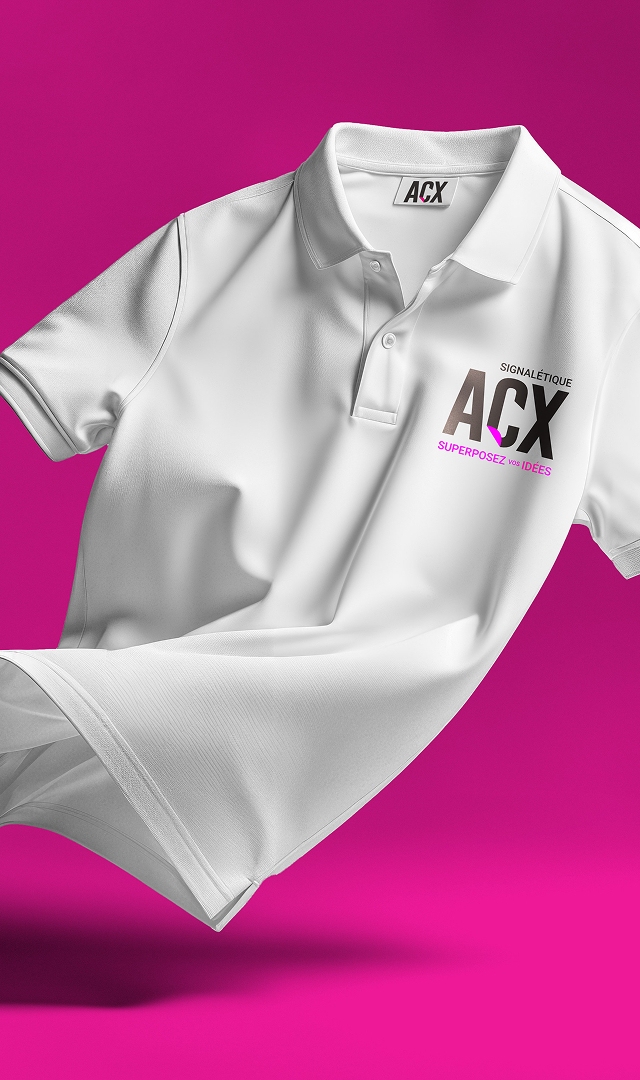 Mise en situation du logo sur un polo