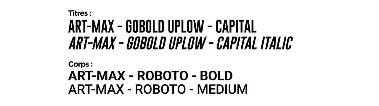 Typographie utilisée dans le projet