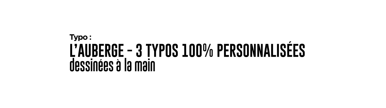 Typographie utilisée dans le projet