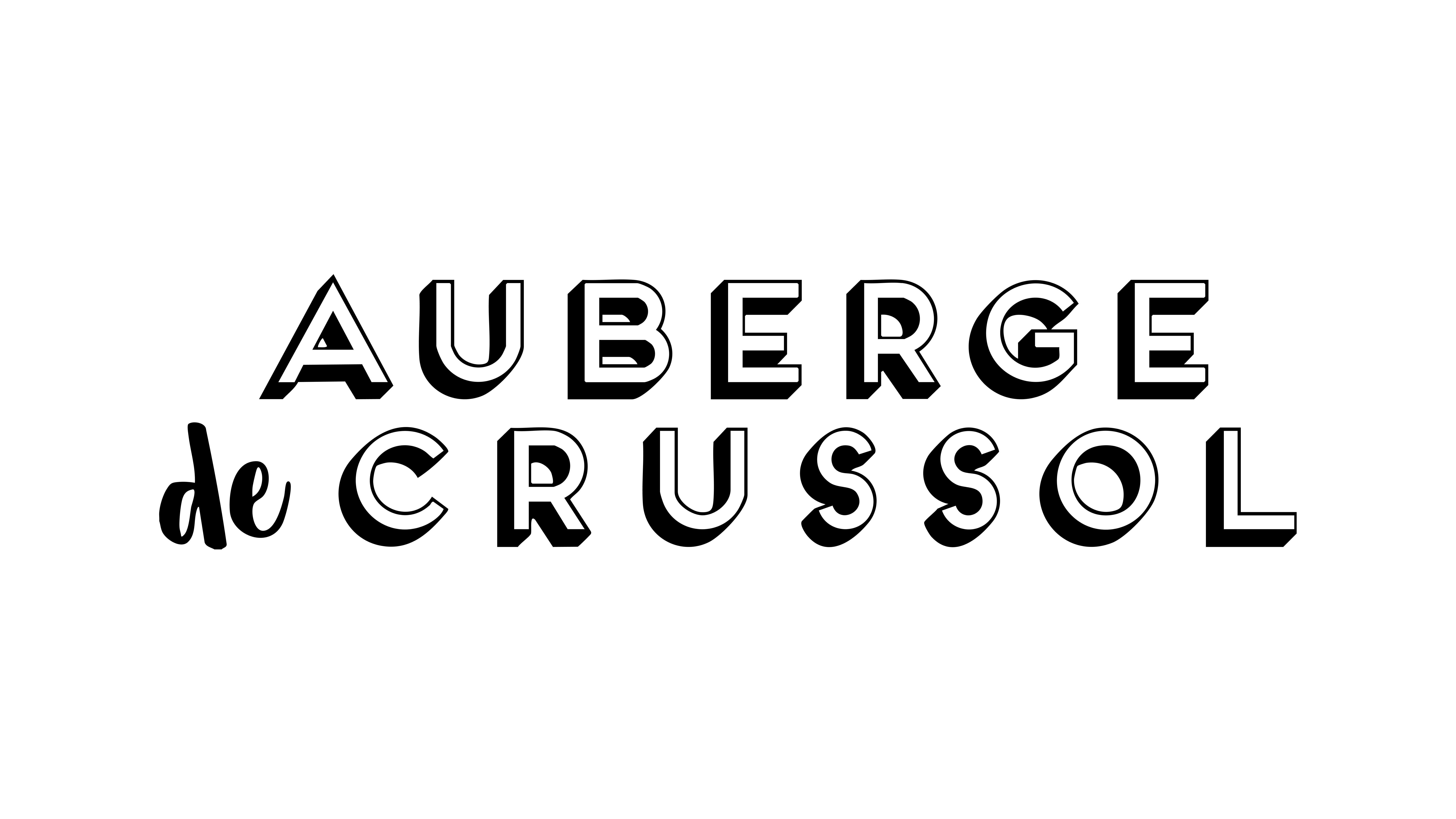 Le logo en noir et blanc