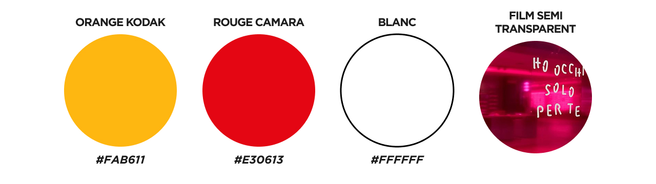 Palette de couleur du projet et matériaux utilisés
