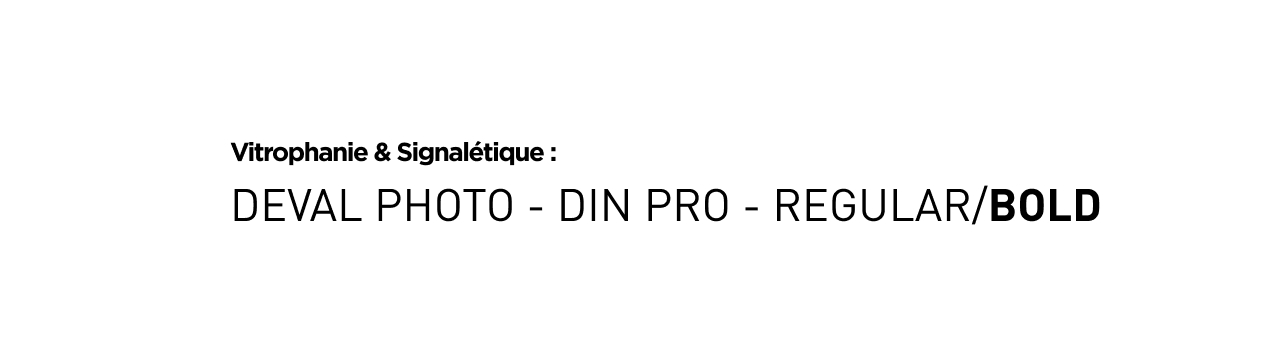 Typographie utilisée dans le projet