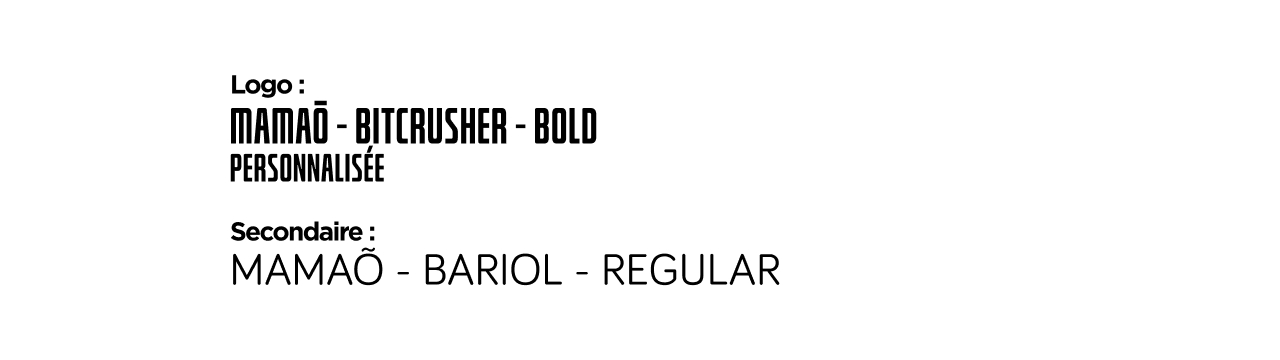 Typographie utilisée dans le projet