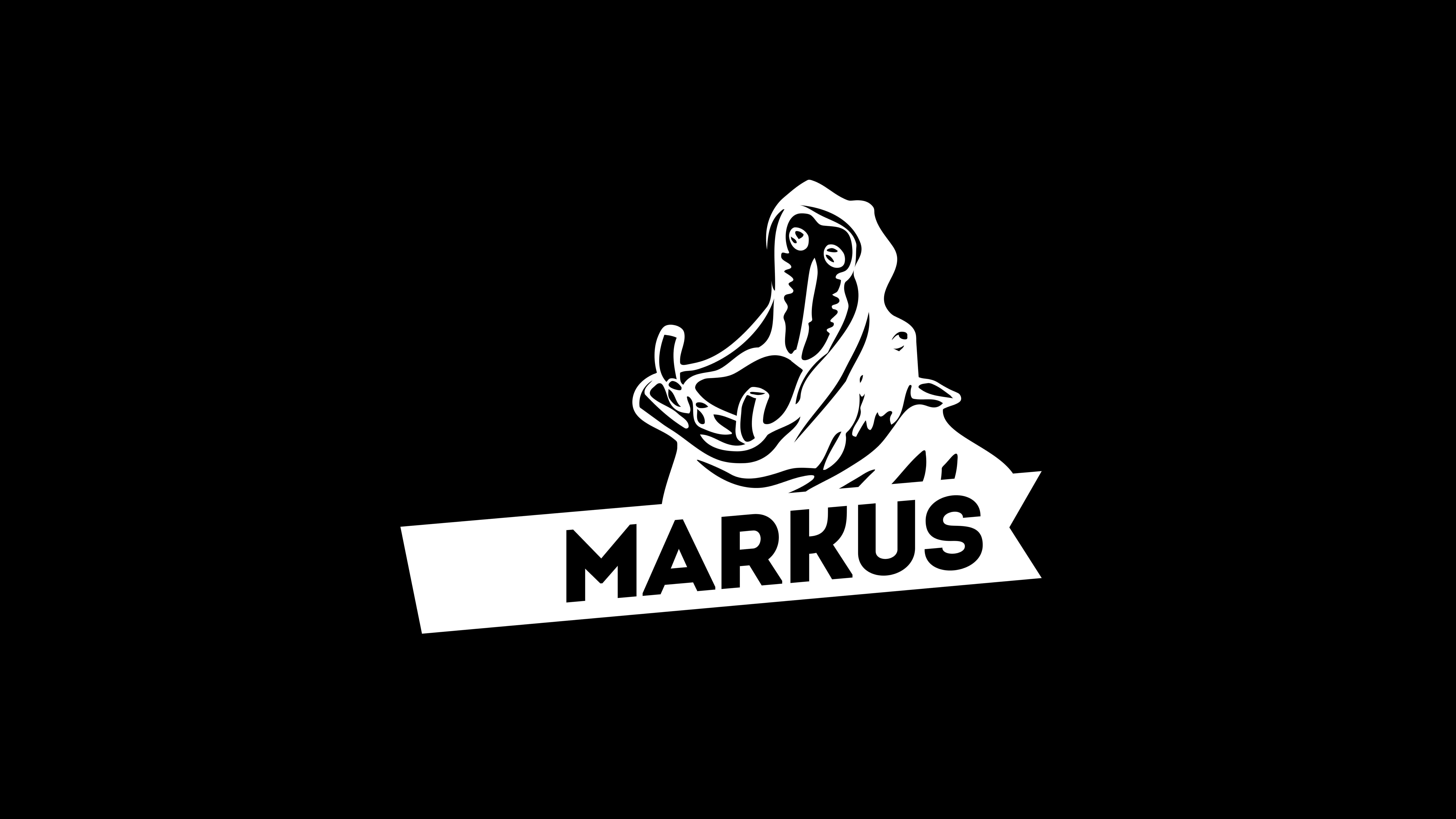 Le logo en noir et blanc