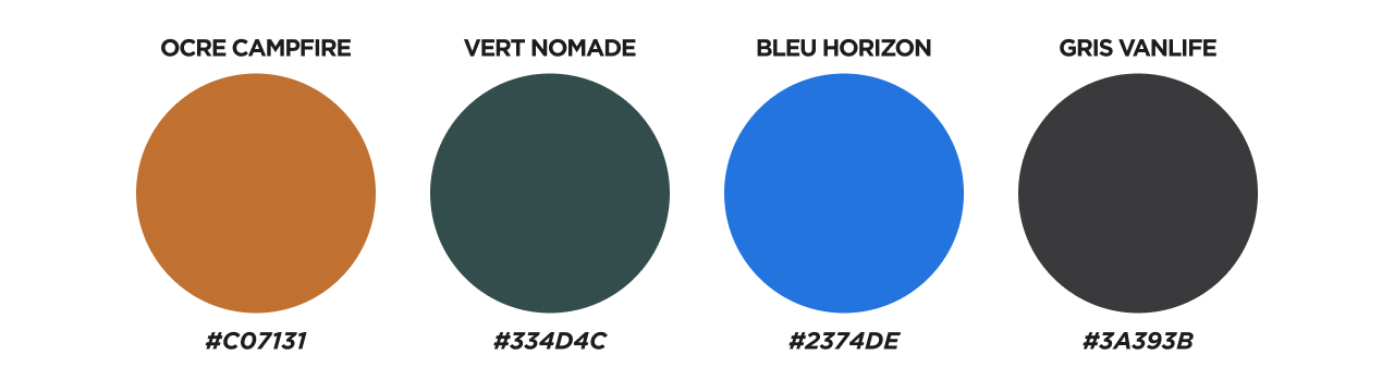 Palette de couleur du projet