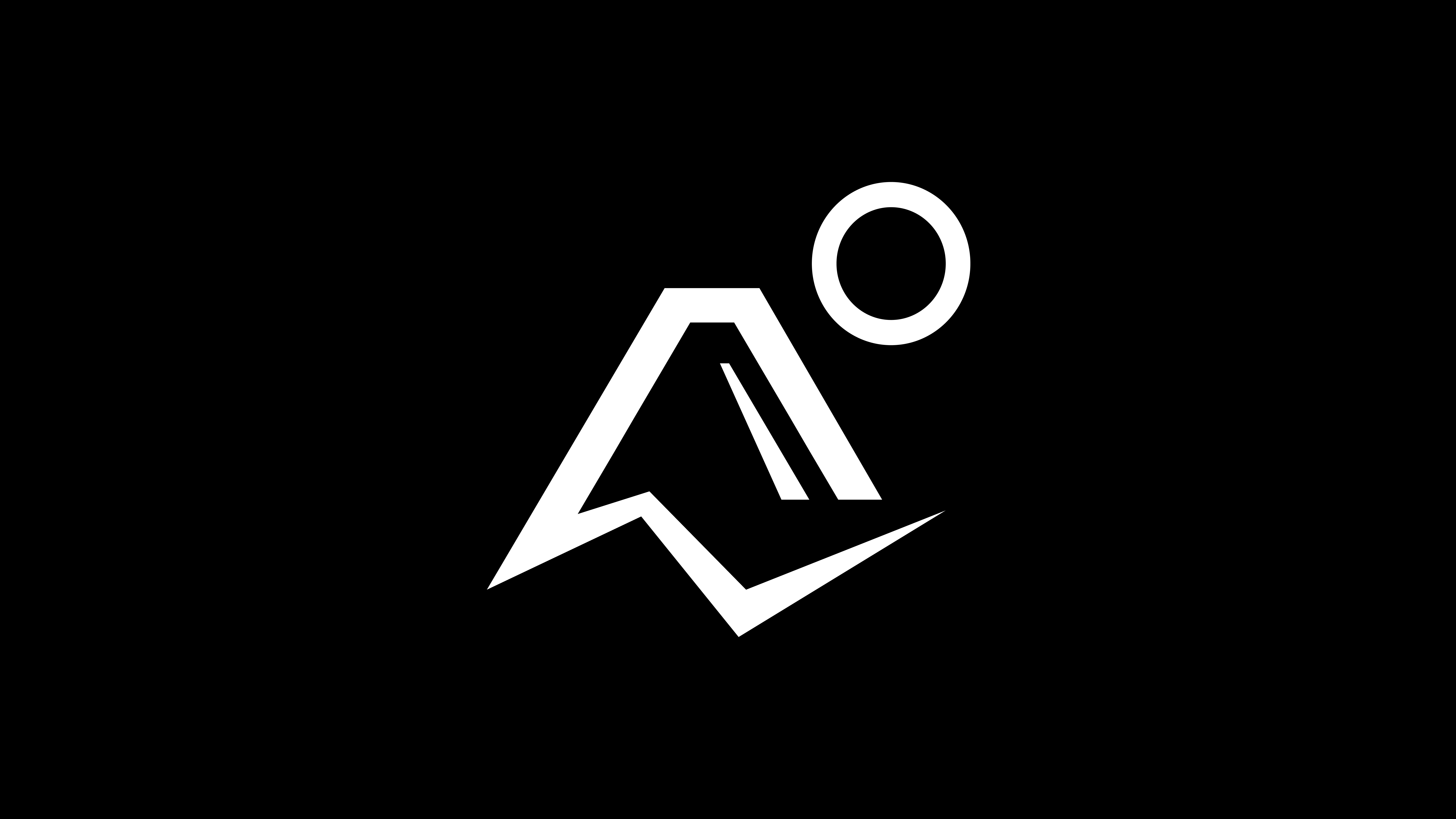 Le symbole en noir et blanc