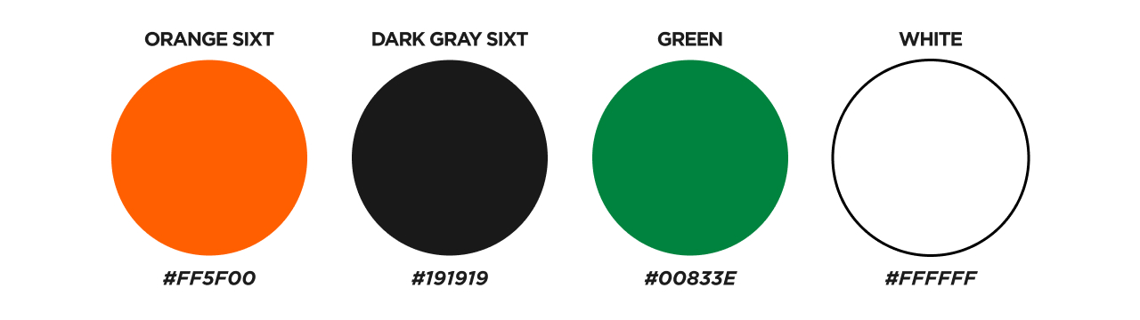 Palette de couleur du projet